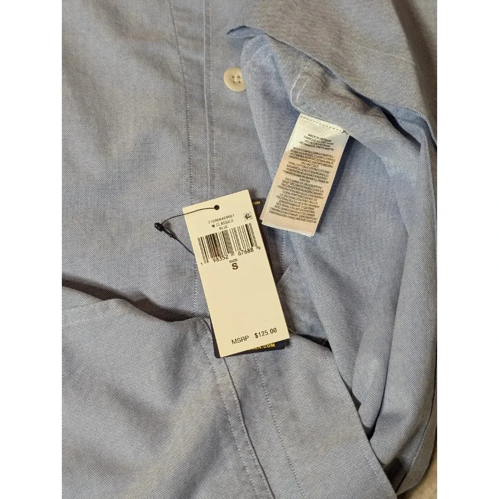 Polo Ralph Lauren Oxford Short Sleeve Overshirt Button Down Shirt Sz S NWT $125